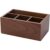 Texvora Wood Storage Box, 4 Compartment Desktop Organizer, 8.7 x 5.5 x 3.5 in, Retro Remotes Holder for Cosmetic and Stationery Storage, for Office Desk, Vanity and Countertops