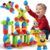 teytoy 200Pcs Building Blocks Toys, Bristle Shape Building Blocks Set STEM Interlocking Construction Learning Toys for Kids Ages 3+