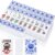 Teyva Daily 166 Pcs American Mahjong Tiles Only Mahjong Tiles with Blue and White Porcelain Prints 1.2 x 0.9 Inches Melamine Hand Carved Pattern for Games Adult Board Beginners Mahjongg Lovers