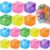 Teyva Daily 16 Pack Glitter Stress Cube Bulk, Sensory Squeeze Ice Cube Toys