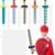 Teyva Daily 24 Sets DIY Swords for Kids Blank Sword Make Your Own 20 Inch Long Craft to Decorate Handmade Painting Paper Cutouts for Knight Favor Supplies Decoration School Play Castle Activities