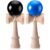 Teyva Daily 2 Pack Kendama Toy Full Size Solid Wood Ball and Cup Coordination Game Pre-Strung Wooden for 14+ and Adults, Hand-Eye Skill Development (Black,Blue)