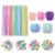 Teyva Daily 350 Pcs Kids Arts and Crafts Supplies, 100 Pipe Cleaners, 150 Pom Poms, 100 Feathers, Assorted Pastel Colors Craft Kit for DIY Projects Preschool Homeschool Kindergarten Classroom Art