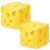 Teyva Daily 4 Pack Cheese Squeeze Block Bulk, 4.3 Inch Small Yellow Cheese Block Slow Rising Sensory Fidget Cubes, Soft Novelty Squeeze Ball for Stress Relief, Mini Birthday Gift Bag Fillers for Adult