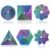 Teyva Daily 6 Pcs Fractal Fidget Hexagon 3D Printed Fidgets Stress Relief Sensory Tool Colorful Whirling Spiral Meditation Tool for ADHD Autism Birthday Gift Easter Basket Stuffers(Red Green)