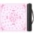 Teyva Daily Mahjong Mat with Bag 32.7” x 32.7” Rubber Anti Slip Board Gaming Mat Pink Bow Pattern Foldable Design for Poker, Board Tile Games, Dominoes