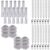Teyva Daily Shiny Team Spirit Accessories 36 Pcs 12 Metallic Pom Poms 12 Inflatable Noise Sticks with Straws 12 Whistles Bulk Noisemaker Set for Sports Events Pep Rally Fans Party Favors