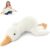Tezituor 31.5″ Giant Weighted Goose Stuffed Animal, Large Soft Goose Plush Hugging Pillow, Cute White Swan Toy, Birthday for Kids Adults