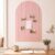 Thboxes Arched Felt Bulletin Board, 6 Pack 35″ x 24″ Large Cork Board Pin Board with 30 Removable Adhesive Tabs & 30 Push Pins – for Home Office School Memo Photo Wall Decor for Notes Lists – Pink
