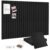 Thboxes Felt Bulletin Board Tiles 36″ x 24″, 6-Pack Cork Board for Office, Pin Board with 30 Pushpins Cork Boards for Office Decor Walls Organizer Classroom Decor, 40 Adhesive Tabs Included – Black