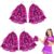 Thenshop 4 Pack Cheerleading Pom Poms Cheerleader Squad Spirited Fun Pompoms Cheer Hand Flowers Metallic Foil Pompoms for Adults Sports Meeting Team Spirit Cheering Party(Hot Pink)