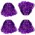 Thenshop 4 Pack Cheerleading Pom Poms Cheerleader Squad Spirited Fun Pompoms Cheer Hand Flowers Metallic Foil Pompoms for Adults Sports Meeting Team Spirit Cheering Party(Purple)