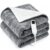 ThermoHalo Heated Blanket Electric Blanket, Cozy Soft Flannel & Plush Sherpa Fleece Warm Heater Throw Blanket with Fast Heating & Auto-Off Over-Heat Protection, ETL Certification ，50″ x 60″ (Gray)
