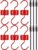 Therwen 6 Pcs Ant Moat for Hummingbird Feeders Metal Ant Guard for Outdoors with 6 Brushes Large Capacity Strong Protective Moat with Sturdy Hook for Hummingbirds Nectar Safety Protection(Red)