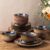 TheTerra Ceramic Dinnerware Set for 8, 24-Piece Plates and Bowls Set