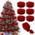 Thiccywoov 6 Pcs Velvet Ribbon Garland, 9ft Burgundy Red Christmas Tree
