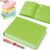 Thickened Color Brick Notebook A5 720 Pages Hardcover Journal with PU Leather Cover, Solid Color Pages, 80GSM Thick Paper, Ribbon Bookmark, Diary Planner for School Office Gift (Green)