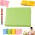 Thickened Color Brick Notebook, A5 Super Thick Hardcover Journal, PU Leather Cover Solid Color Pages Thick Paper Ribbon Bookmark with Elastic Pen Holder Band for Notes, Lists (Green)