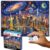 Think2Master Starry Manhattan Night 500 Pieces Large Format Jigsaw Puzzle: 13+, Teens, Adults & Families. New York City in Van Gogh-Inspired Artistic Starry Night Sky. Great Gift. Size: 26.8” X 18.9”