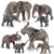 THINKBAY 8PCS Elephant Figurines Set Realistic Safari Animals Toys