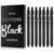 thinkor Gel Pens Black Ink, 7 Pcs 0.5mm Quick Dry Fine Point Smooth Writing