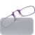 ThinOptics Universal Pod Rectangular Reading Glasses, Purple Frames/White Case, 2.5 x