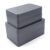Thintinick 4 Pieces Mixed Sizes Rectangular Empty Tin Box Containers, Black