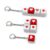 THLUSDY 3Pcs Keyboard Fidget, Portable Keyboard Clicker Fidget, Mini Keyboard Keychain for Anxiety Relief & Focus, Stress Relief Gift for Adults Teens, Ideal for Office School Travel (Red)