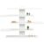 THNIOI 5 Tier Wall Shelf, White Wood Knick Knack Shelf, Floating Shelves for Wall, Asymmetric 14.6 x 14.6 x 2.4 in Display Rack for Toys, Figurines, Collectibles, Bedroom, Nursery, Playroom Decor