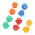 Thonlai 40Pcs 12 Sided Rainbow Color Translucent Dice for Math Teaching and Family