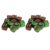 Thonlai Addition and Subtraction Learning Dice Game Set 20PCS Plastic 16mm 2 Color Dice for Math Teaching Activities