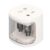 Thonlai Electric Pencil Sharpener Dual Hole Compact Battery Operated Tool for Students Artists Teachers Lightweight Transparent Container