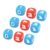 Thonlai Game Dice Set Colorful Cartoon Design for Board Games Educational Activities 9PCS Durable Plastic 1.6×1.6×1.6cm