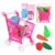 Thonlai Lovely Kids Shopping Cart Trolley Play Set Safe Plastic Toy for Puzzle Skills Training