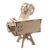 Thonlai Wooden Projector Model Building Kit Educational Puzzle for Children Age 8 and Up Made of Safe Composite Wood 26 Pieces