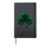 Three-Leaf Clover Lucky Charm Hardcover Journal, Black