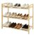 Three-Tier Wood Shoe Rack, 19.7 x 9.1 x 17.9 in Free Standing Storage Shelf, Open Design for Quick Access, Space Saving Entryway Shoe Organizer for Home, Dorm Room, Bedroom