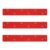 Three by Three Mini Magnetic Strip Bulletin Board, Set of 3, Red, 14×2 in