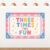 Three Times The Fun Backdrop Blue Pink Banner