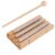 Three Tone Wind Chimes Orff Percussion Instrument, Aluminum & Beech Classroom Rhythm Teaching Aid, Handheld Tuned Bell with Knocker for Music Education, Calm Focused