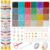 THRELE 4mm Glass Seed Beads for Jewelry Making,4500 Pcs Matte Boho Macaron Color Small Rocaille Bead with 550pcs Charms Kit, 24Color Pastel Beads for Bracelet Necklace Waist DIY Craft Supplies