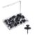 Thumb Tacks, 30 pcs I Shape Metal Push Pins Multicolor for Cork Board(Black)