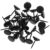 Thumb Tacks Zinc Alloy Round Black 50pcs, Heavy Duty for Cork Board