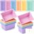 Thyle 12 Pieces Plastic Cubby Bins with Labels 11.6 x 7.7 x 5 Inch Classroom Book Bins Stacking Storage Container Organizer Storage Cubbies for Classroom Office (Soft Color)