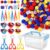 Thyle 179 Pcs School Sensory Bin Filler Toys for Kids Fine Motor Skills Items Set Counting Sorting Training Early Education Development for Preschool Back to School Students Gift Activities Ages 3-6