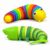 TIANTAIYUE Fidget Slug Toys, Sensory Slug Fidget Toy for Kids and Adults, 2Pcs Rainbow Worm Stress Relief Toy, Child-Friendly, Anti-Anxiety Autism Sensory Toy, Essential Travel Toys for Toddlers