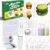 Tibibee 58 Pcs Magic Foam Texture Painting Kit, Magic Puffy Paint Kit–32 Pcs Foam Texture Paper, 12 Acrylic Markers, Magical 3D Effect Texture DIY Painting Set, Great Gifts for Kids Ages 3–8