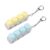 TICKTYYPE 2 Packs Keyboard Fidget Toy Glows, Fidget Clicker Keyboard Fidget Keychain, Button Fidget Gifts for Adults to Relieve Stress and Pass Time (Blue ＆ Yellow)