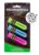 Ticonderoga Pencil Shaped Erasers, Neon, 3 Count