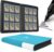 TIFFDADA Top Loader Binder 9 Pocket, Holds 360+ Cards in 3″ x 4″ Toploaders, Ringless 20 Double-Sided Sleeves, Side-Loading, Spine Label with Maker Pen Toploader Binder for TCG, MTG, Sports Cards